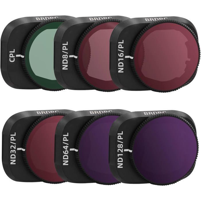 Set of 6 Mini 3 Pro filters, CPL, ND8/PL, ND16/PL, ND32/PL, ND64/PL, ND128/PL compatible with DJI Mini 3 Pro/Mini 3 Drone Lens