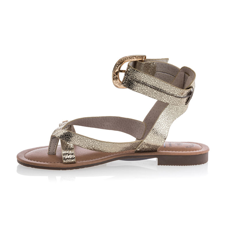 Női sárga flip-flop papucsok / tanga szandálok
