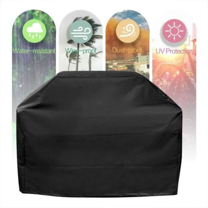 Housse de Protection Barbecue - Weber - Noir - Anti-UV - 145x61x117 cm - Convient jusqu'à 58 pouces