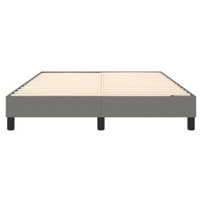 3120517 vidaXL Base de cama de muelles gris oscuro 140x200 cm Tela