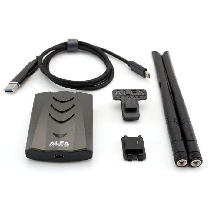 USB Adapter - ALFA - AWUS036ACH v.2 - Wi-Fi AC1200 - Dual Band - Detachable Antennas