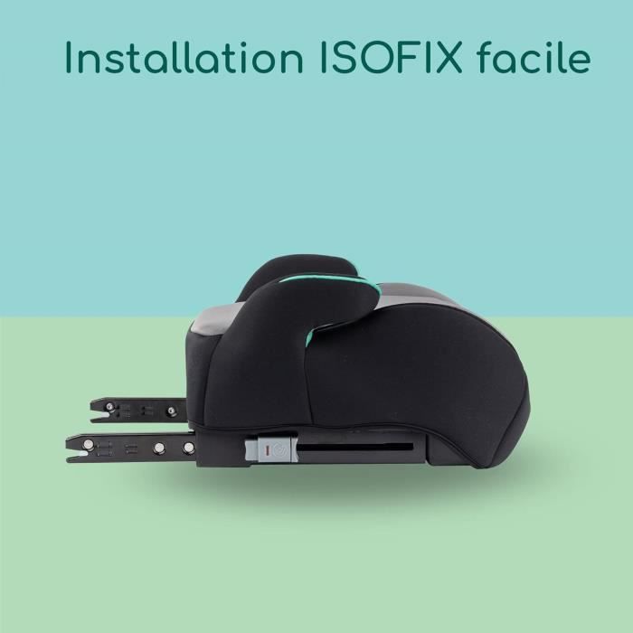 Seggiolino auto BEBECONFORT Manga i-Fix, seggiolino rialzato ISOFIX, età 6-12 anni, 22-36 kg, 125-150 cm, grigio nebbia