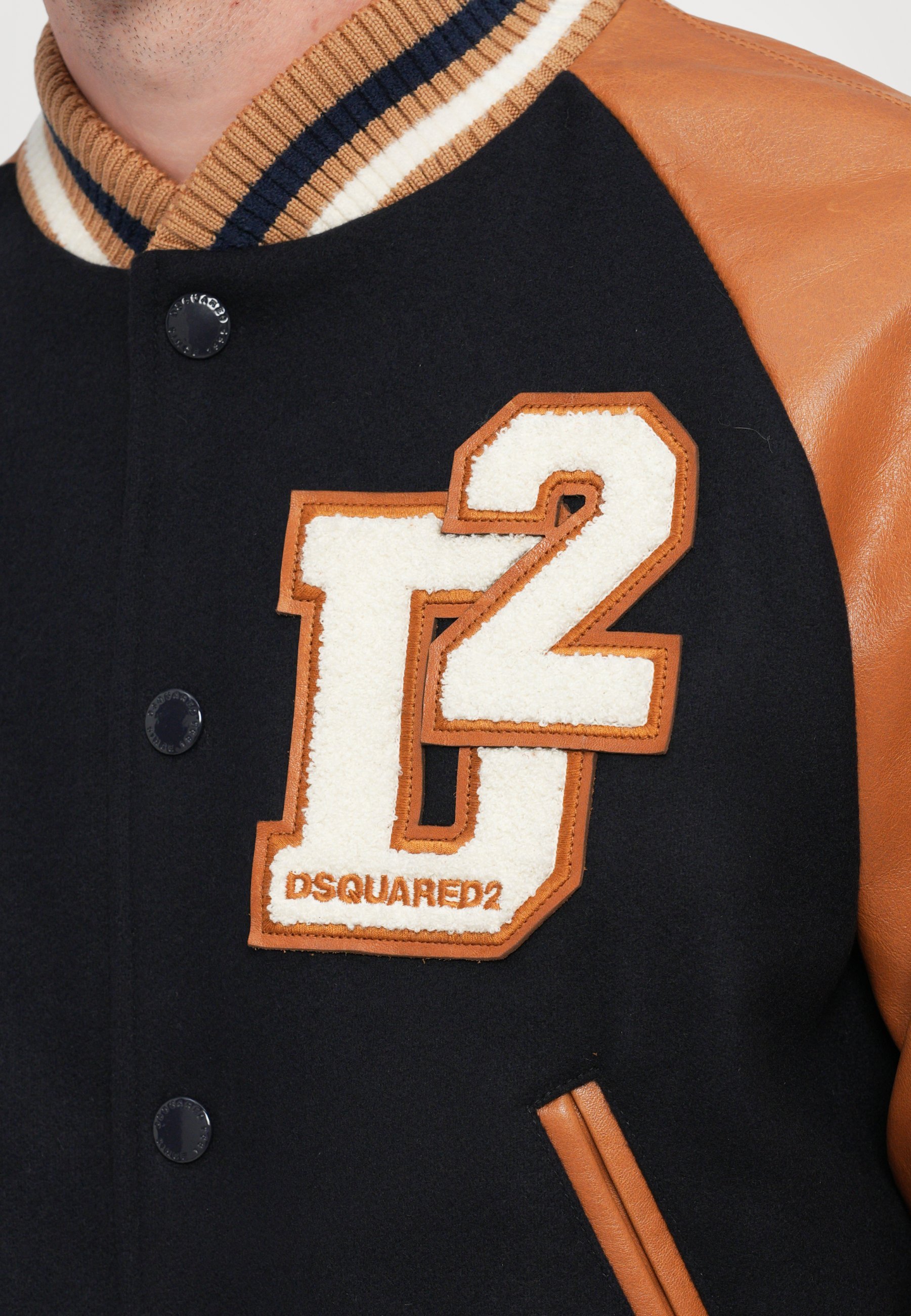 Dsquared2 VARSITY - Blouson aviateur - bleu foncé