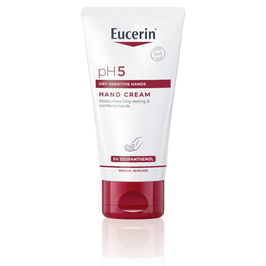 Eucerin fuktighetsgivende håndkrem pH 5 for sensitiv hud 75 ml