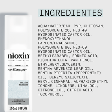 Nioxin Professionals Root Lifting Spray Density Defend Styling Spray Hårrotløftende Spray 150 ml