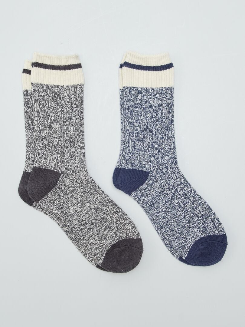 Pares de calcetines abrigados - GRISES