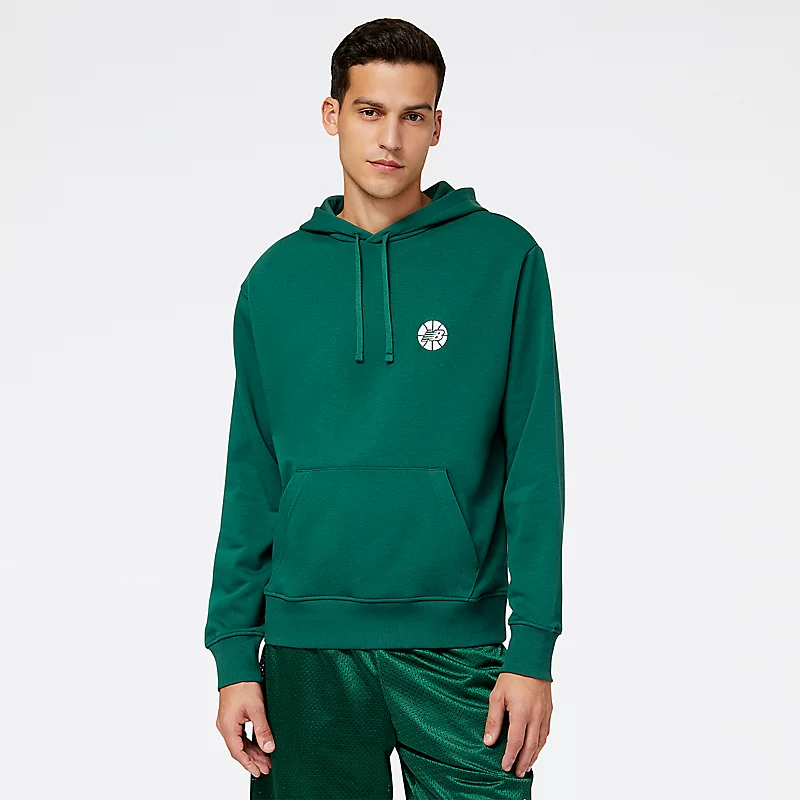 NB Hoops Essentials Fundamental Hoodies für Herren – TEAM FOREST GREEN