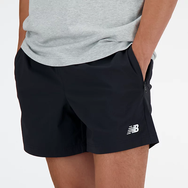 5-Zoll-Sportshorts aus Stretchmaterial für Herren – SCHWARZ