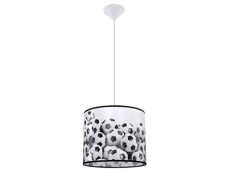 Lampa wisząca dziecięca Piłka 30 cm biało-czarna