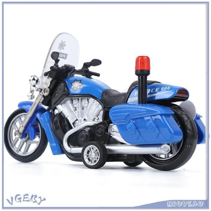 Duokon 1:16 Scale Motorcycle Model Toy, Pull-Back Motorcycle Model with Light and Sound, Physics and Chemistry Toys, Blue