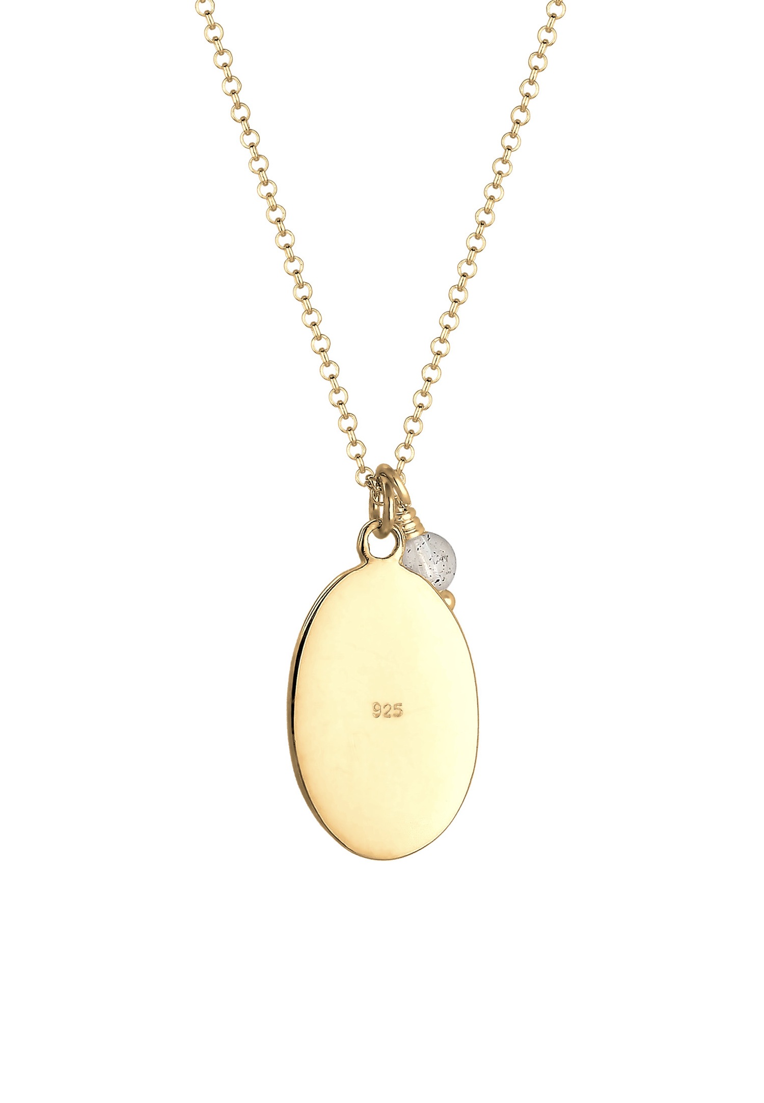 Elli Femme Pendentif d'Image Mariale Femme Uni avec Boule de Labradorite en Argent Sterling 925