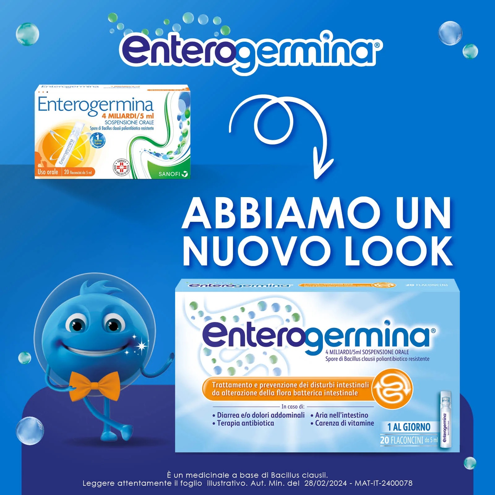 ENTEROGERMINA Enterogermina 4 milliards/5 ml 20 flacons