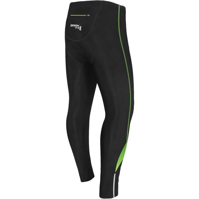 Cycling pants - BRISK BIKE - Model 2 - Integrated comfort padding - Green - Breathable
