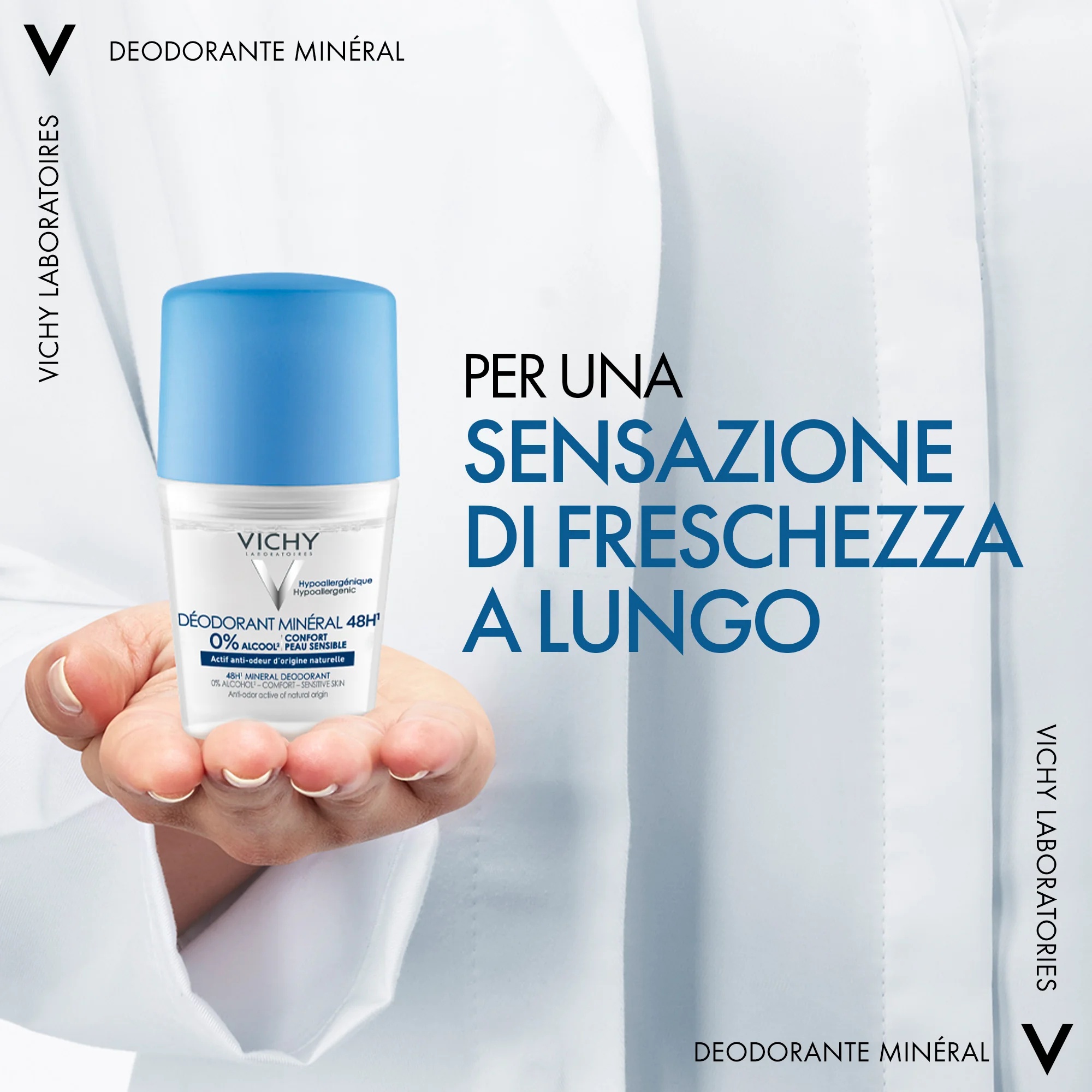 VICHY Desodorante Roll-On Mineral Vichy 50 ml Pele sensível ou depilada
