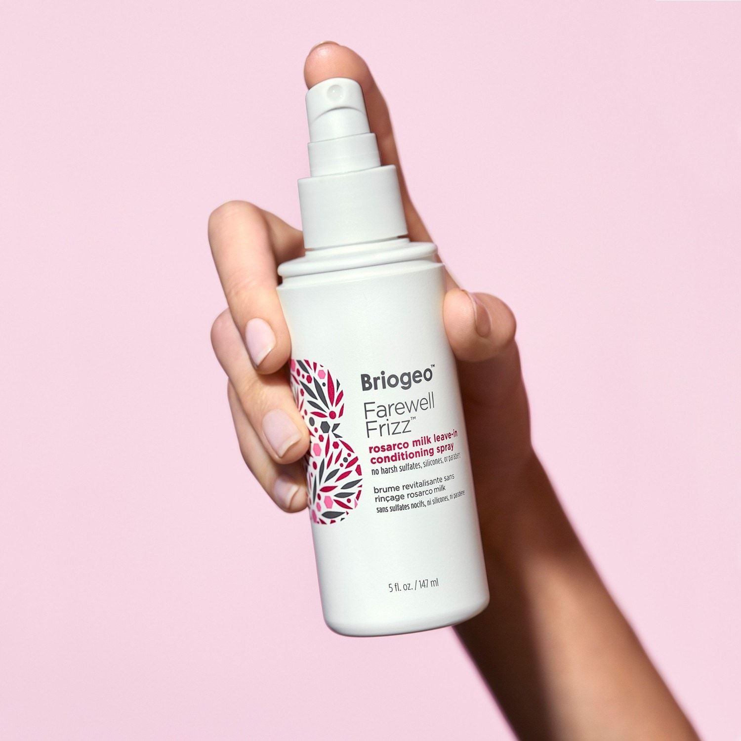 Briogeo bezoplachový kondicionér Farewell Frizz™ Rosarco Milk bezoplachový kondicionér v spreji - 147 ml