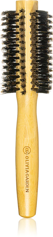 Escova de cabelo redonda Olivia Garden Bamboo Touch com cerdas de javali