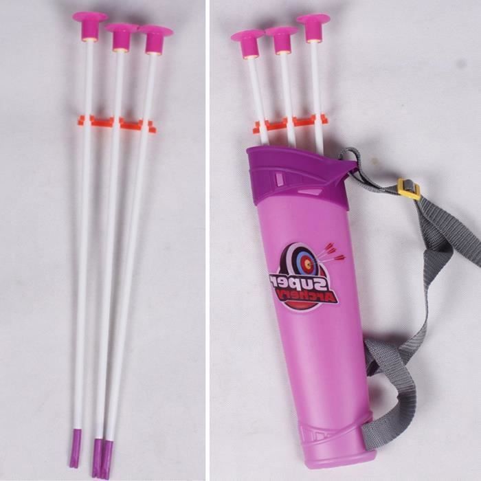 Set de tiro con arco infantil - Rosa - ABS - 63 * 25 * 5 cm - Incluye flechas, carcaj y diana.