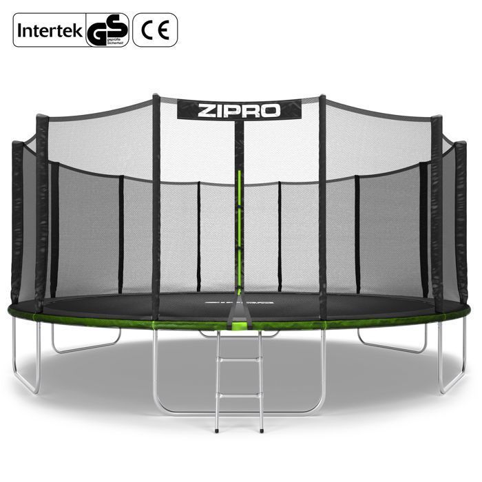 Cama elástica de jardim Zipro Jump Pro com rede de segurança e escada - 496 cm