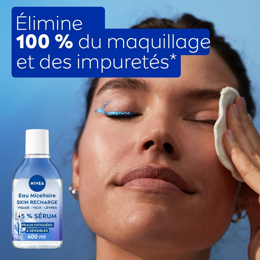 NIVEA Eau Micellaire démaquillante infusée au Sérum Panthenol