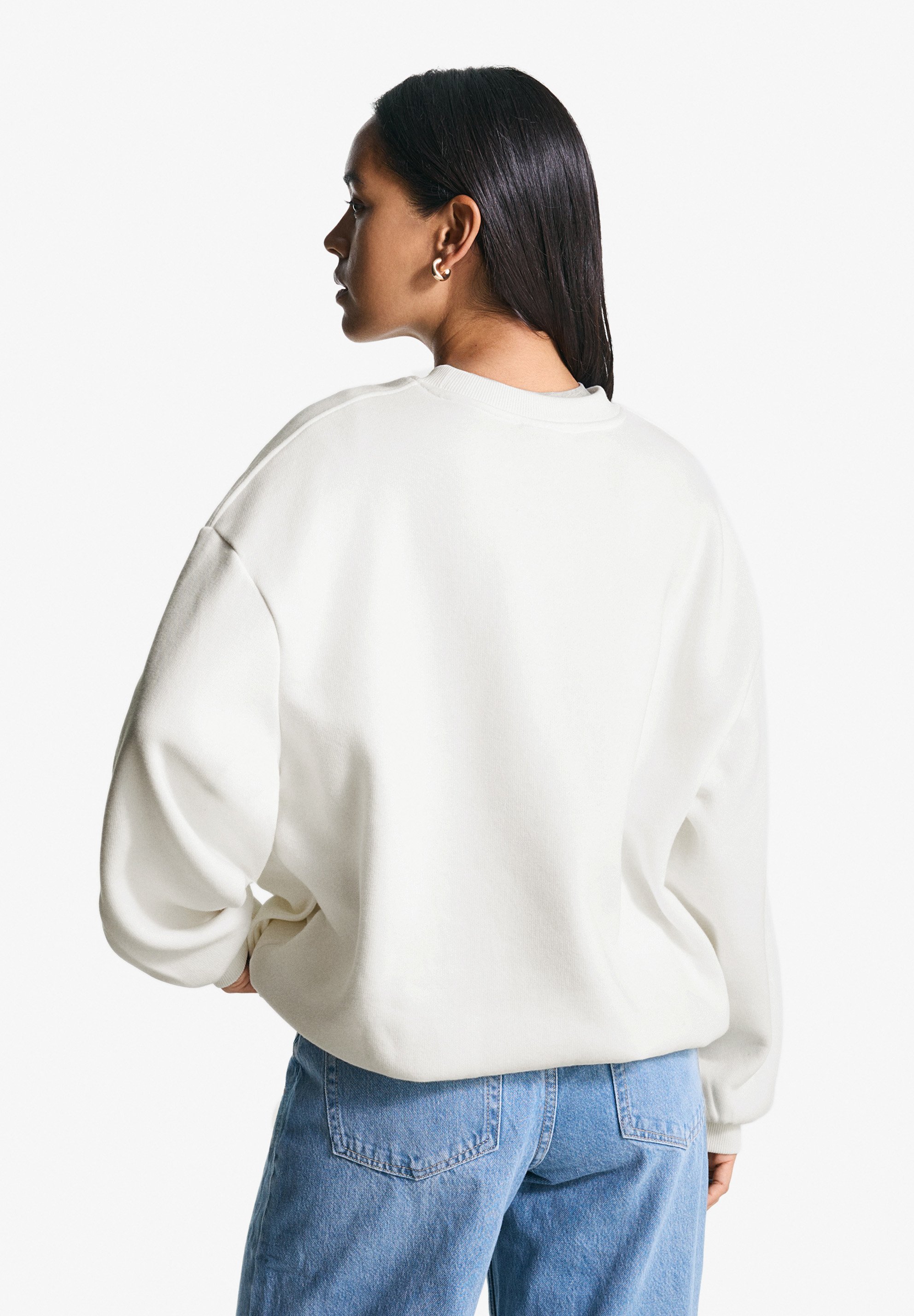 Bershka-sweatshirt - wit