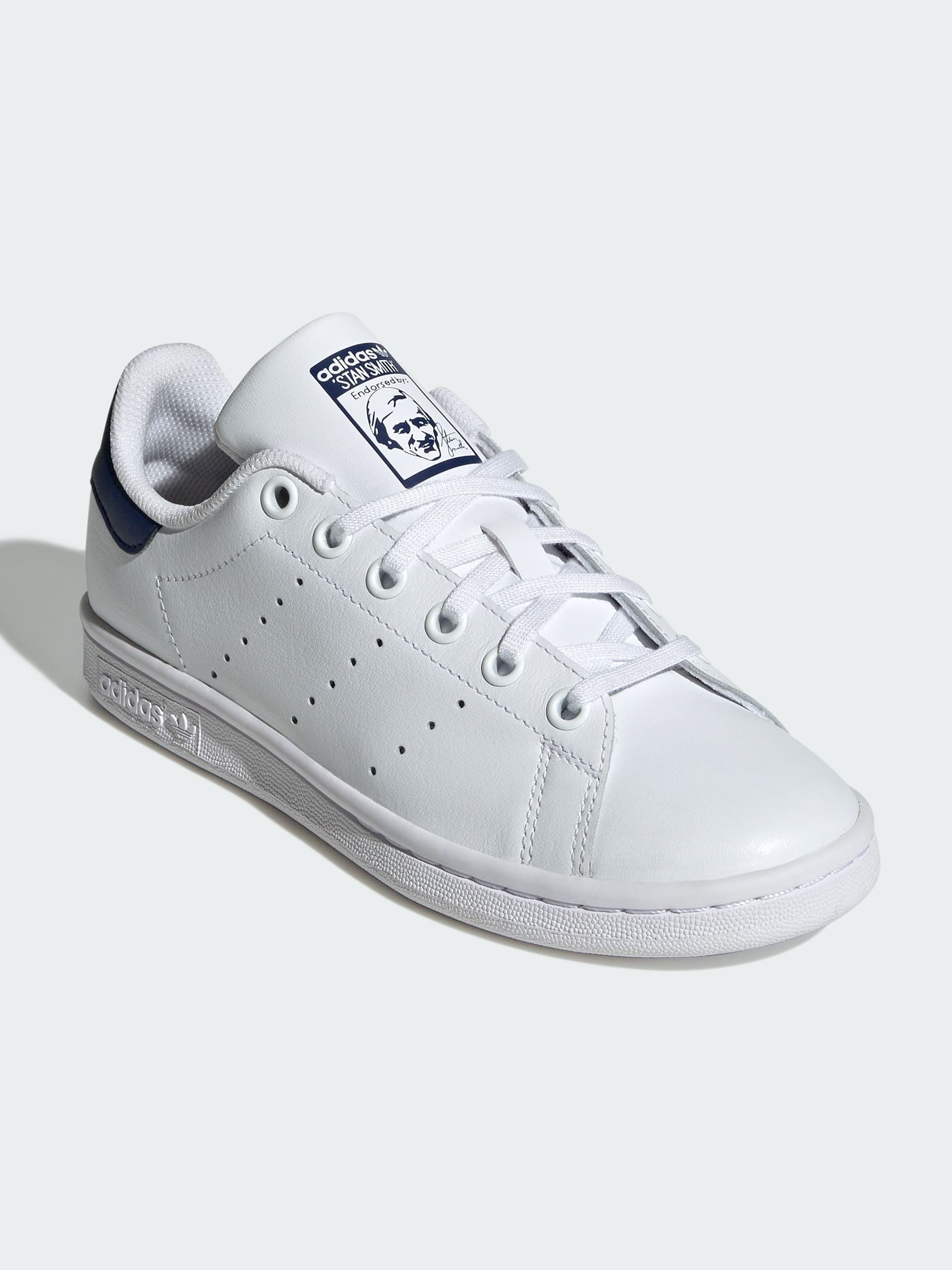 adidas Originals STAN SMITH KIDS - Sneakers - ftwr wit ftwr wit donkerblauw