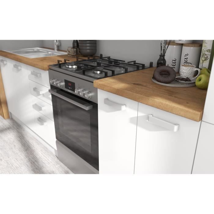 ATLAS Complete 8-Piece Kitchen Set - White Finish - W300 x H52 x H82 cm - Worktop not included