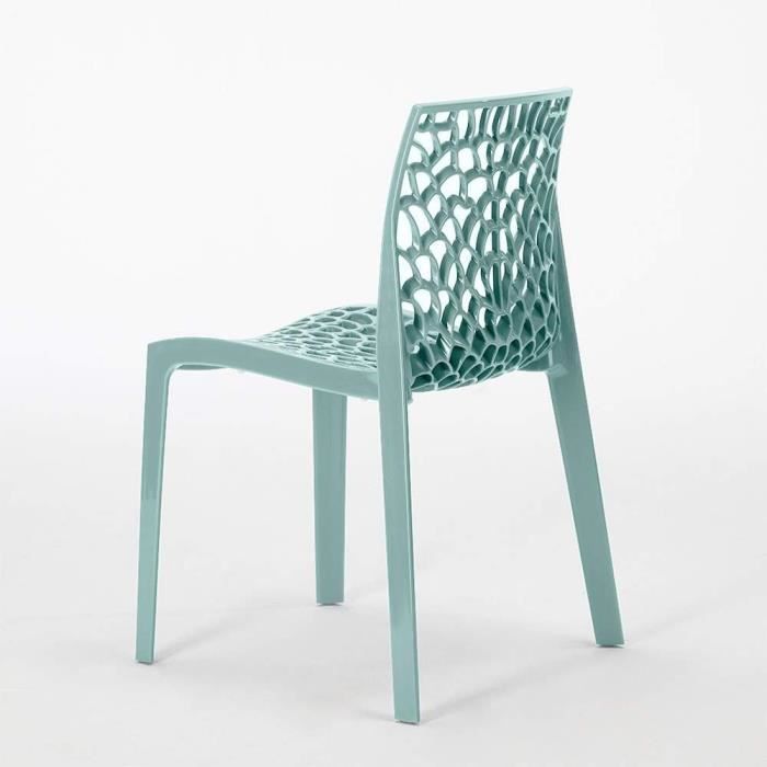 Chaise en polypropylène nid d'abeille cuisine bar café Gruvyer Grand Soleil - Vert 3
