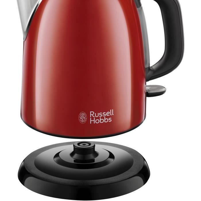 Compact Red Kettle - RUSSELL HOBBS 24992-70 - 1L Capacity - Removable Limescale Filter