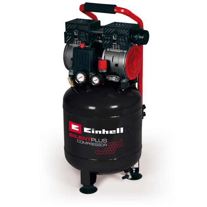 Einhell TE-AC 24 Silent Air Compressor (750 W, Max. 8 bar, 24L tank, 135 L/min, 57dB, oil-free and maintenance-free motor)