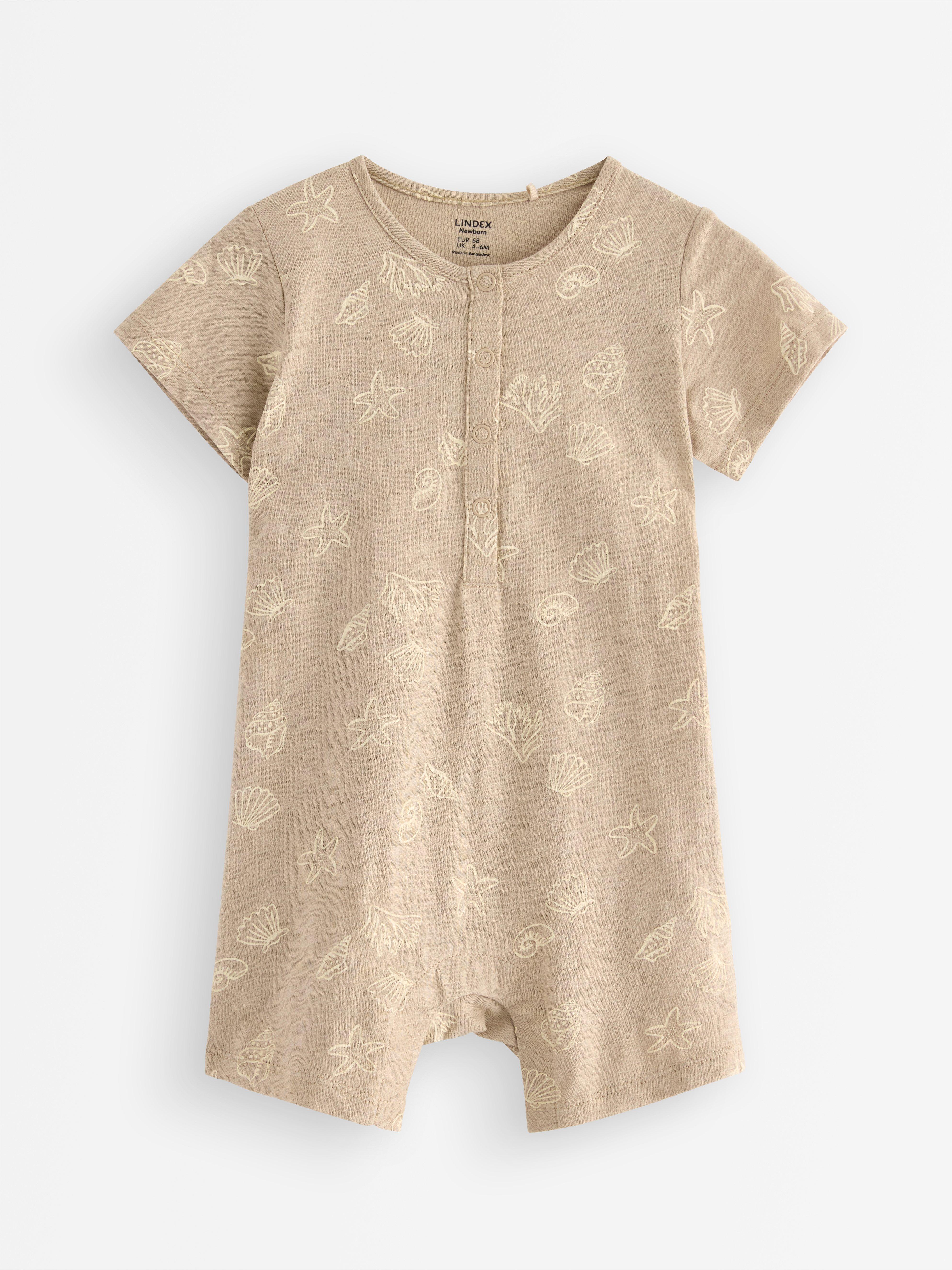 Romper i slubtrikå Beige