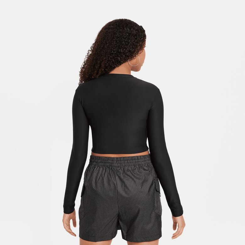 Sportieve crop top met lange mouwen SW