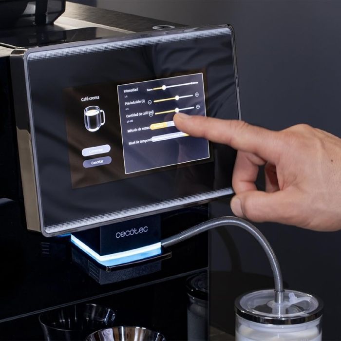 Cecotec Cremmaet Touch OCS Super-Automatic Coffee Machine. Espresso, 1500W, 19 bars, TFT screen, Thermoblock, automatic cleaning