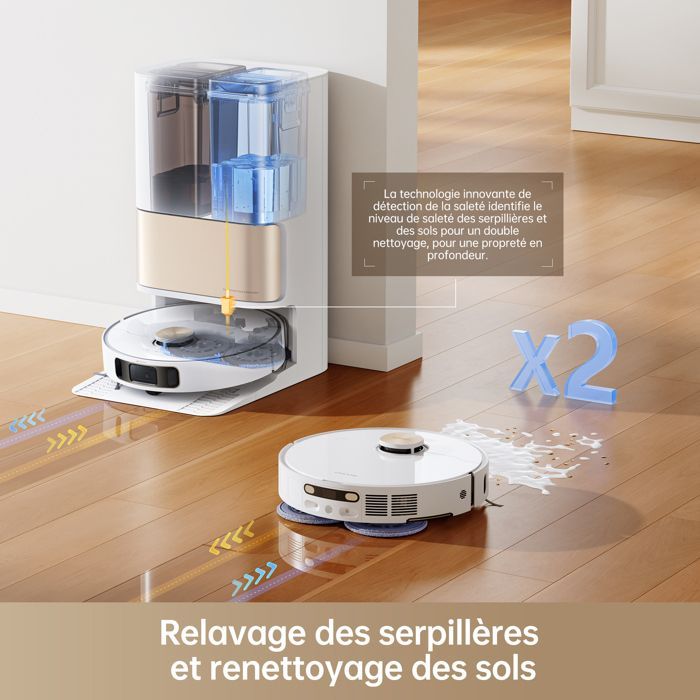 Dreame L10s Pro Ultra Heat - Robot aspirapolvere e lavapavimenti - 7000 Pa - Lavapavimenti ad acqua calda autopulente - Nuovo all'80-90%, B2