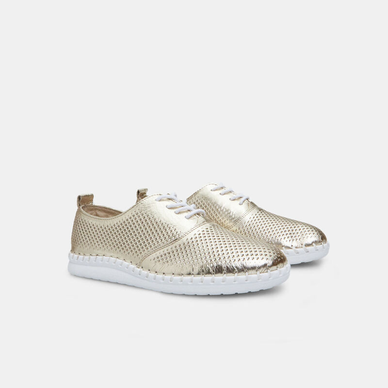 Damskie skórzane buty sznurowane