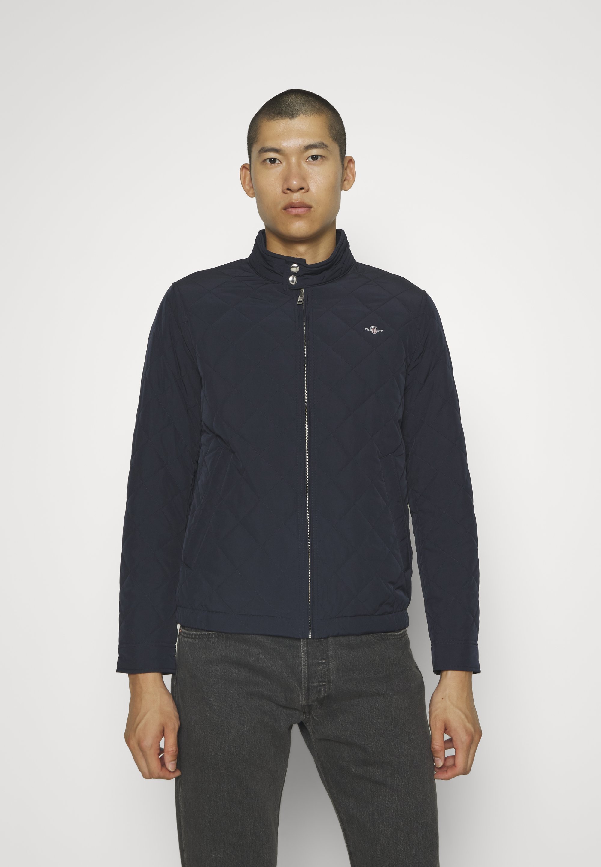 GANT QUILTED WINDCHEATER - Lehká bunda - black