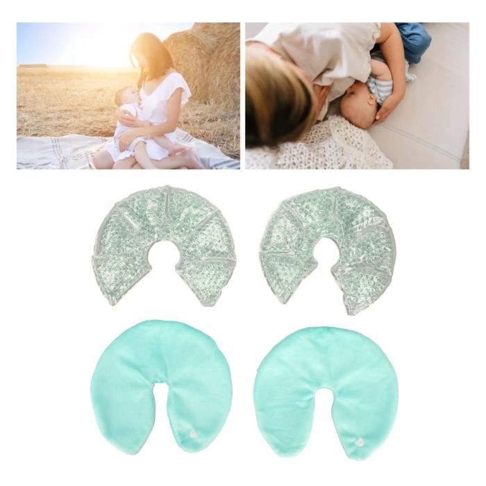SALUTUYA Coussinets de Gel pour seins 1 paire de coussinets de Gel d'allaitement, compresse chaude et froide hygiene brosse