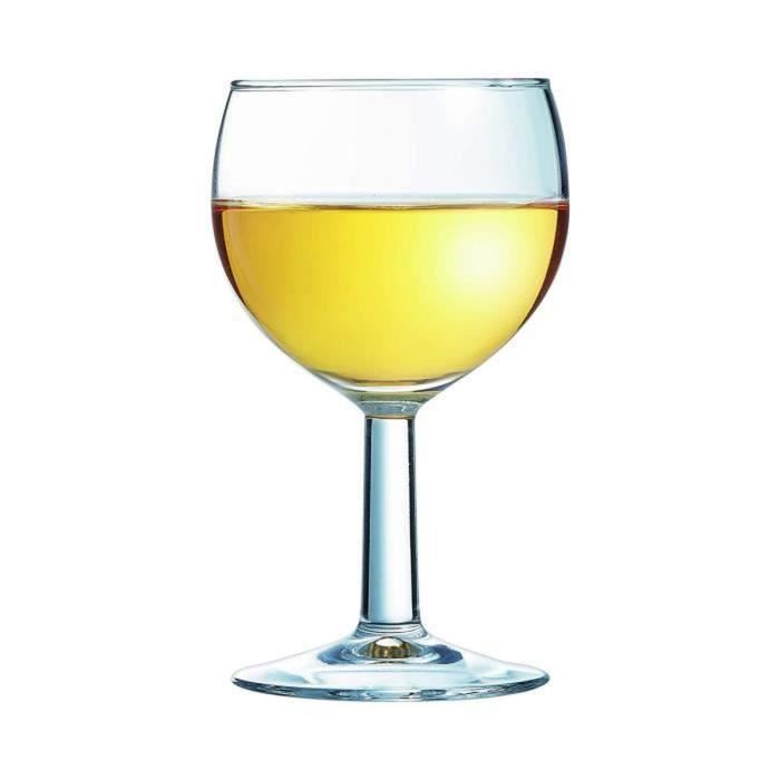 Verre à Vin - Bistrot - Ballon Rouge - 19,5 cl - Lot de 12 - Verre Translucide