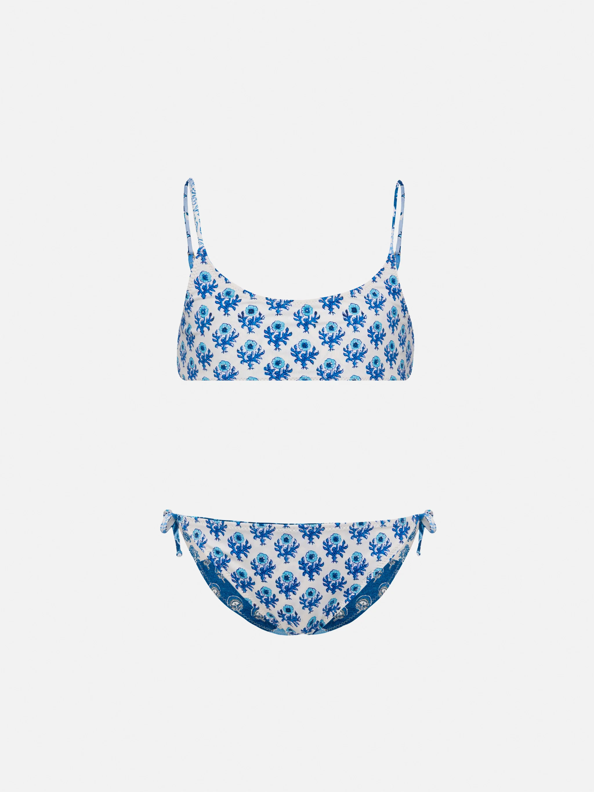 Bikinibralette Jaiden double-face met stempela floreale