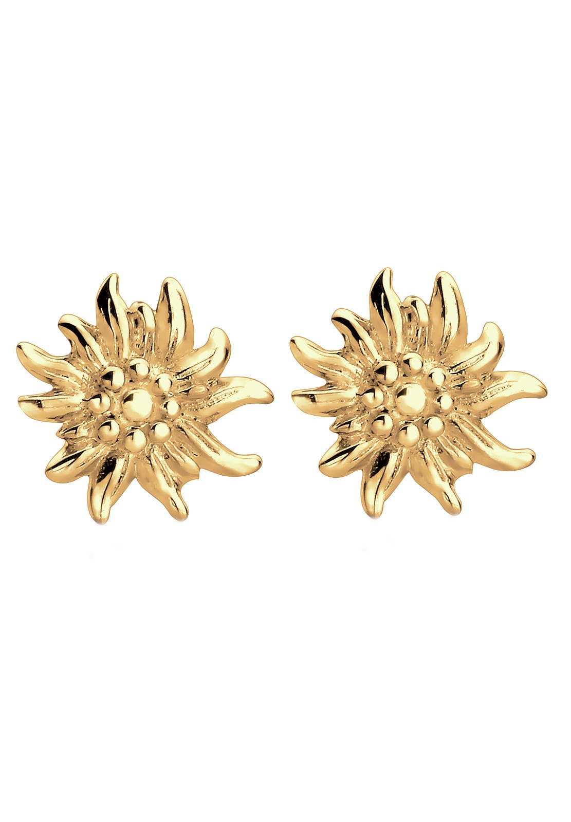 Elli Femmes Clous d'oreilles Édelweiss Traditionnel en Argent Sterling 925