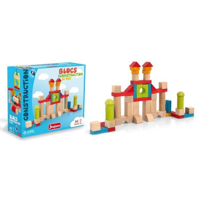 JEUJURA - Wooden Construction Set, 52 Pieces