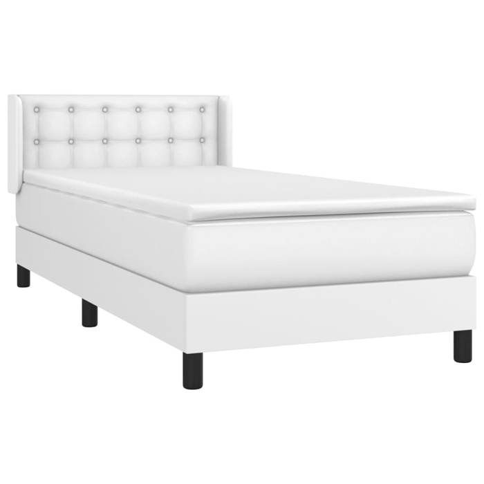 Base de cama de láminas con colchón - Maison Exclusive - 90x200 cm - Piel sintética - Máxima relajación