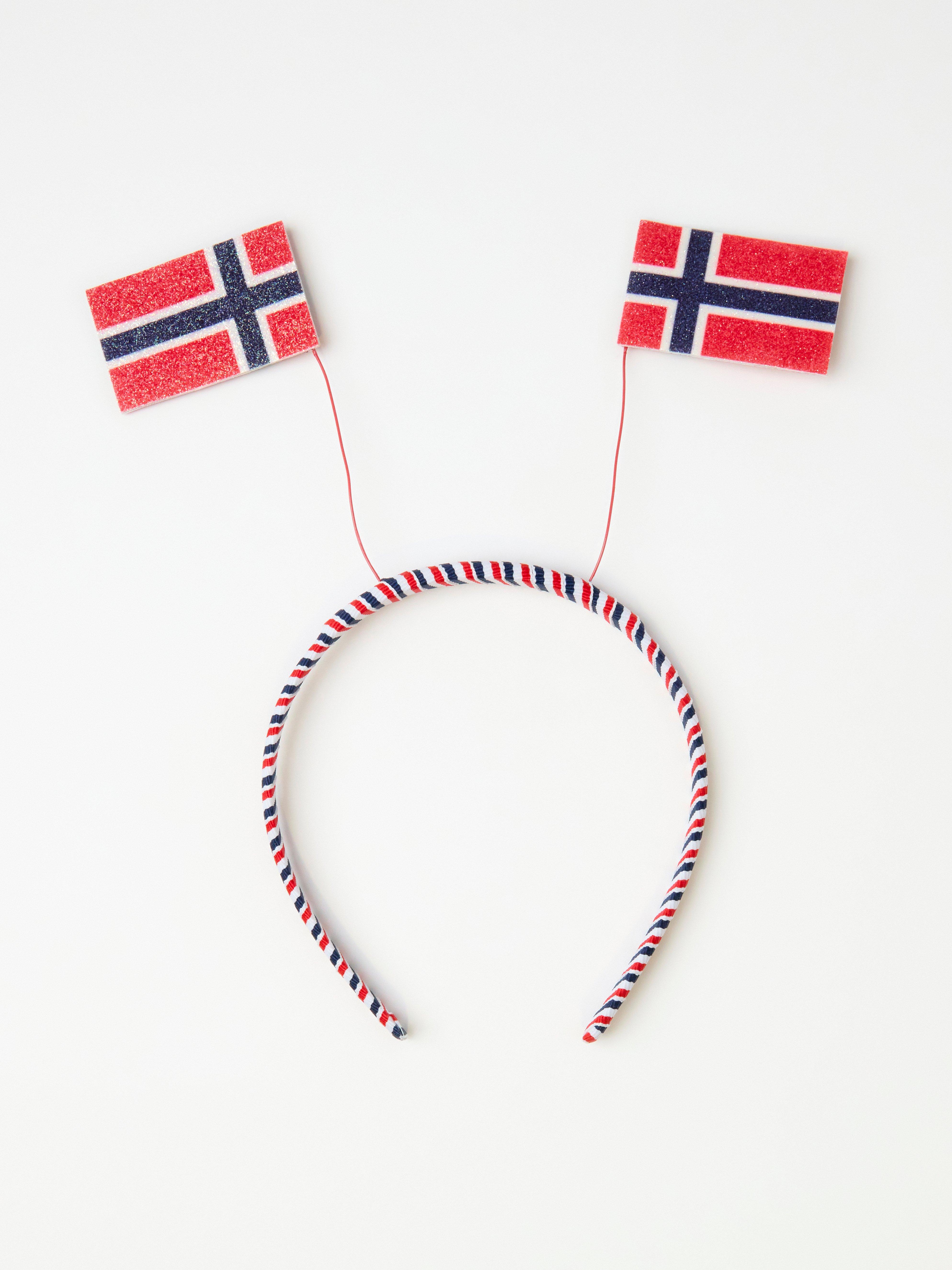 Hiuspanta Norjan lipuilla Punainen