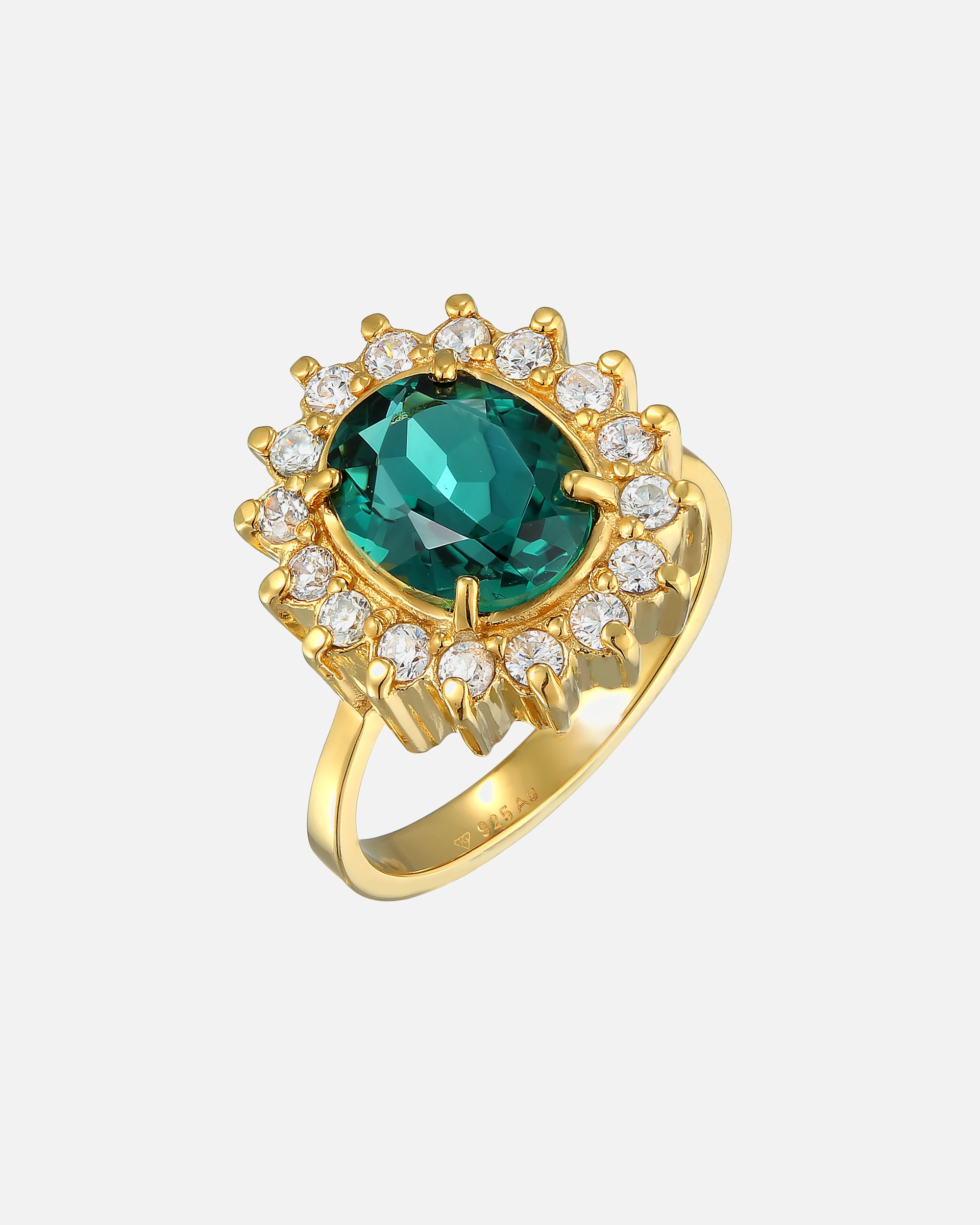 Elli PREMIUM Elli PREMIUM Bague Femmes Cocktail Elegant Royal avec quartz et cristaux de zirconium en argent sterling 925
