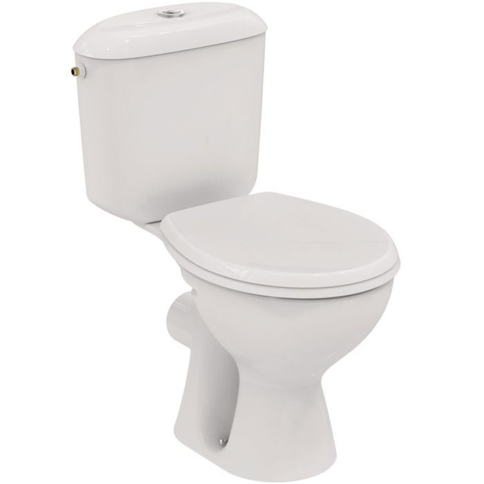Conjunto NOE WC com autoclismo de entrada lateral, branco, saída horizontal - PORCHER - P948001