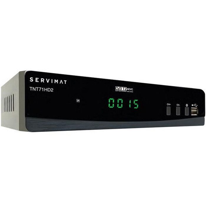 TV reception - DVB-T2 SERVIMAT - TNT71HD2 - Black - 100-240 V - HD DVB-T2 decoder