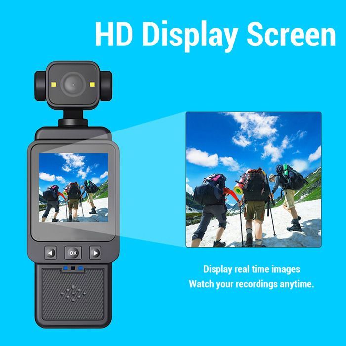 Cámara 1080p, videocámara 1080p, cámara para vlogs, multiestabilización, videocámara fotográfica de 270 y 180 grados.