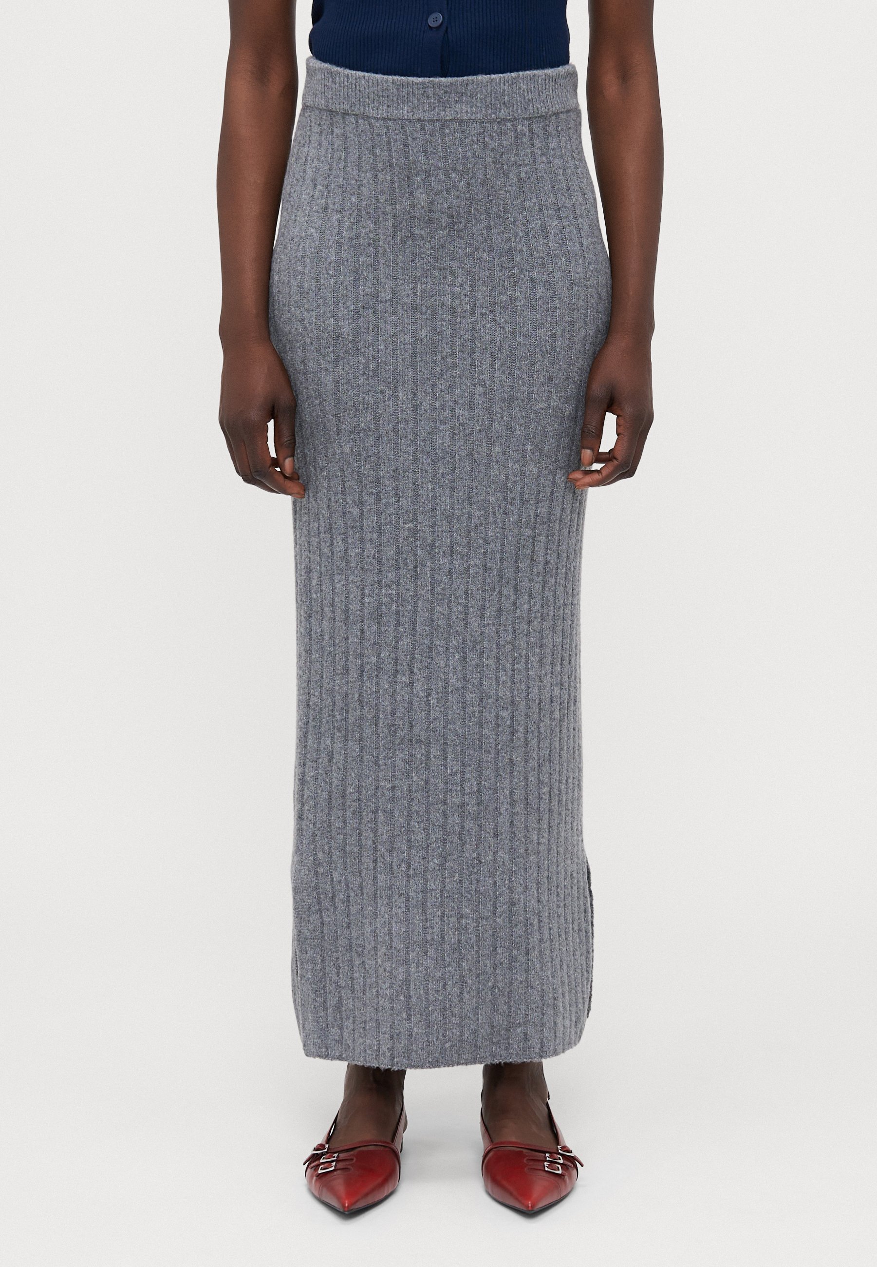 ONLY Tall ONLJEANETT LIFE LONG SKIRT - Maksiseelik - keskmise halli melanžvärvi