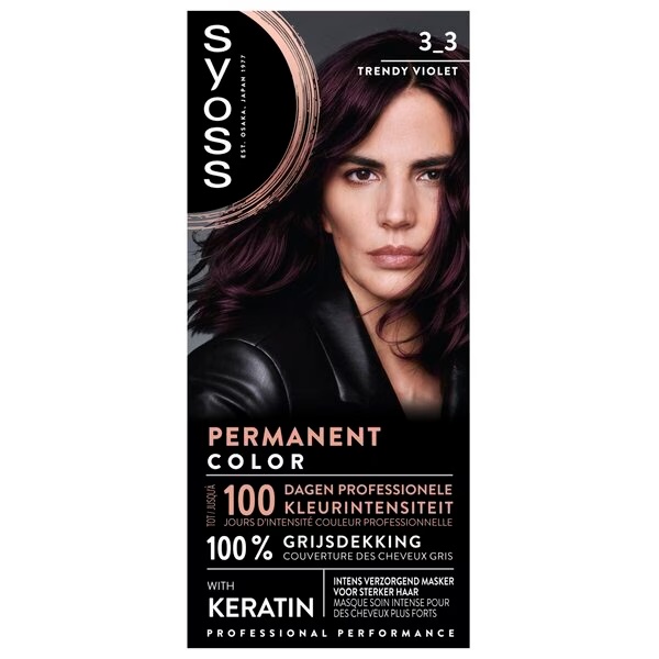 Syoss Professional Performance 3-3 Trendy ljubičasta trajna boja za kosu