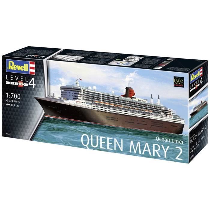 Maquette de bateau - Revell - Queen Mary 2 - Échelle 1:700 - Blanc - 15 ans et plus