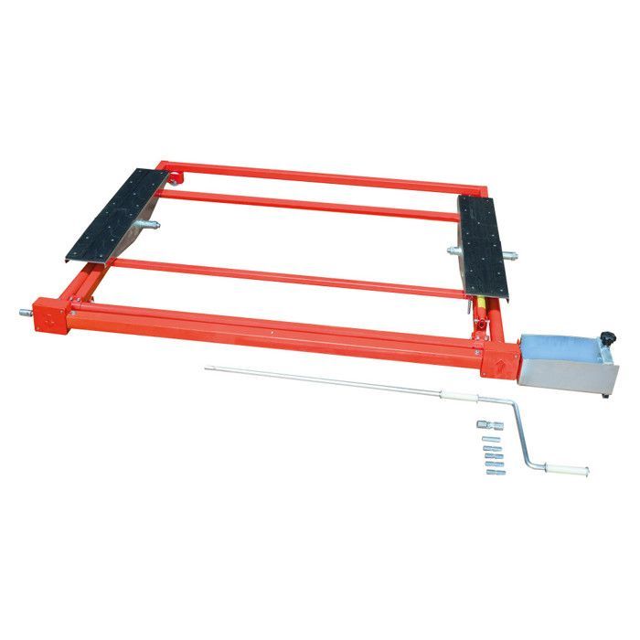 Kantelbrug van 1,5 ton, met kruk- en stangvergrendeling.